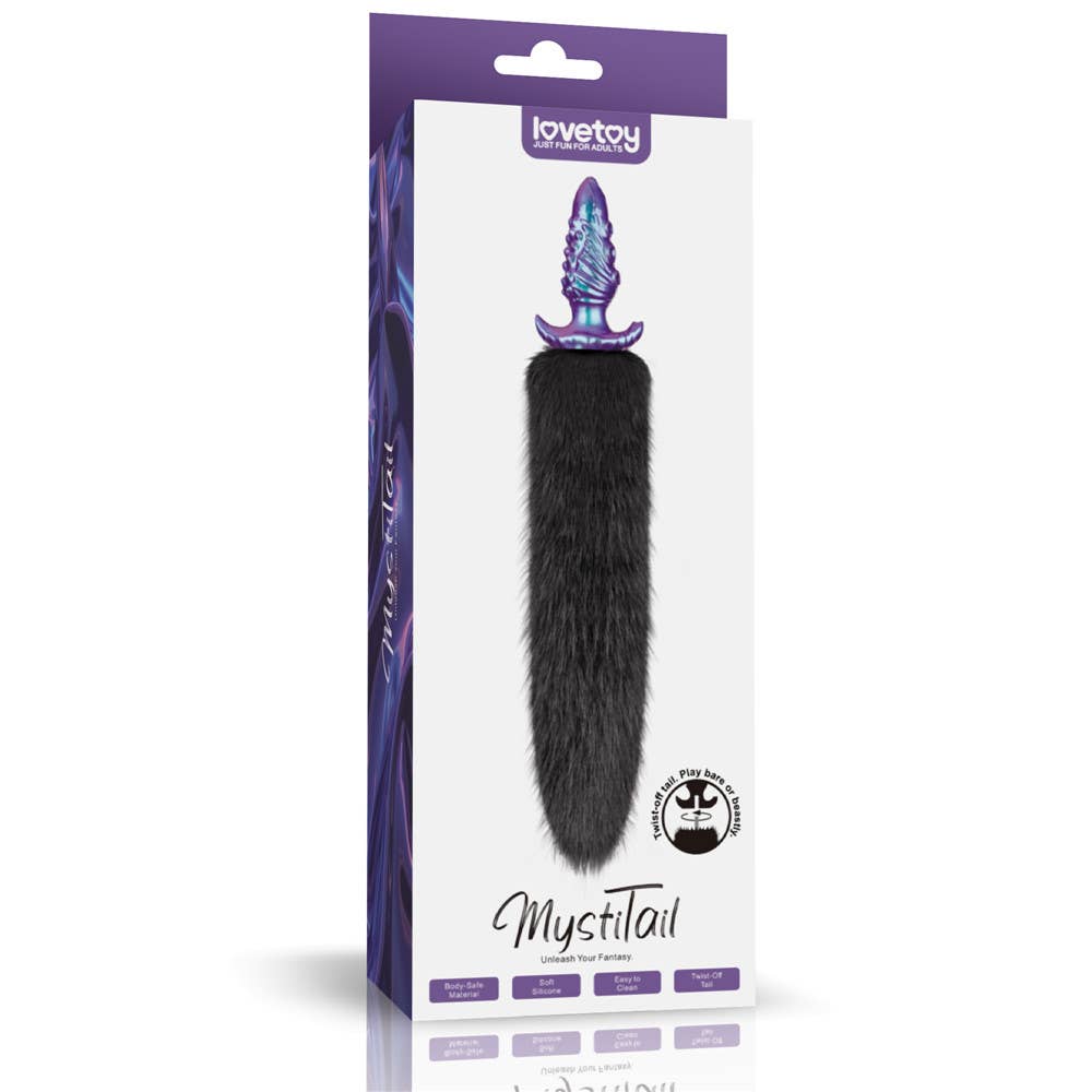 MystiTail Silicone Anal Plug with 14" Tail
