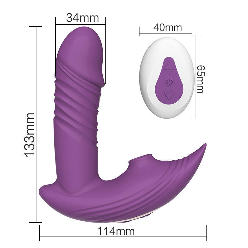 Remote control telescopic vibrator