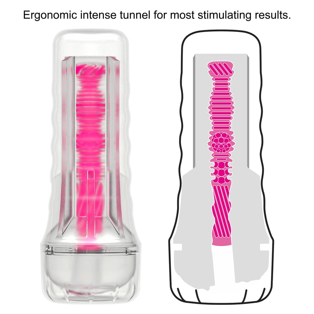 8.5'' Glow in the Dark Masturbator - Pink Glow
