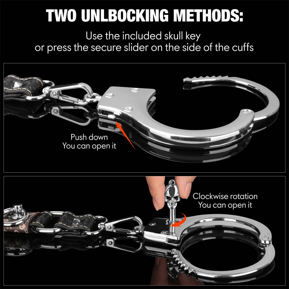 Rebellion Reign Heavy Metal Handcuffs (Silver)