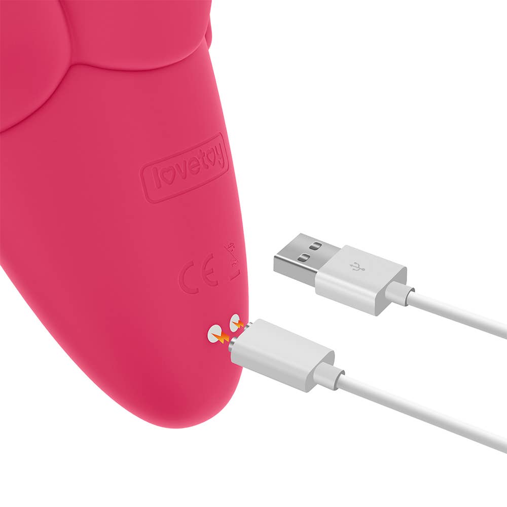 Flicker Rechargeable Vibrator-Rose Red
