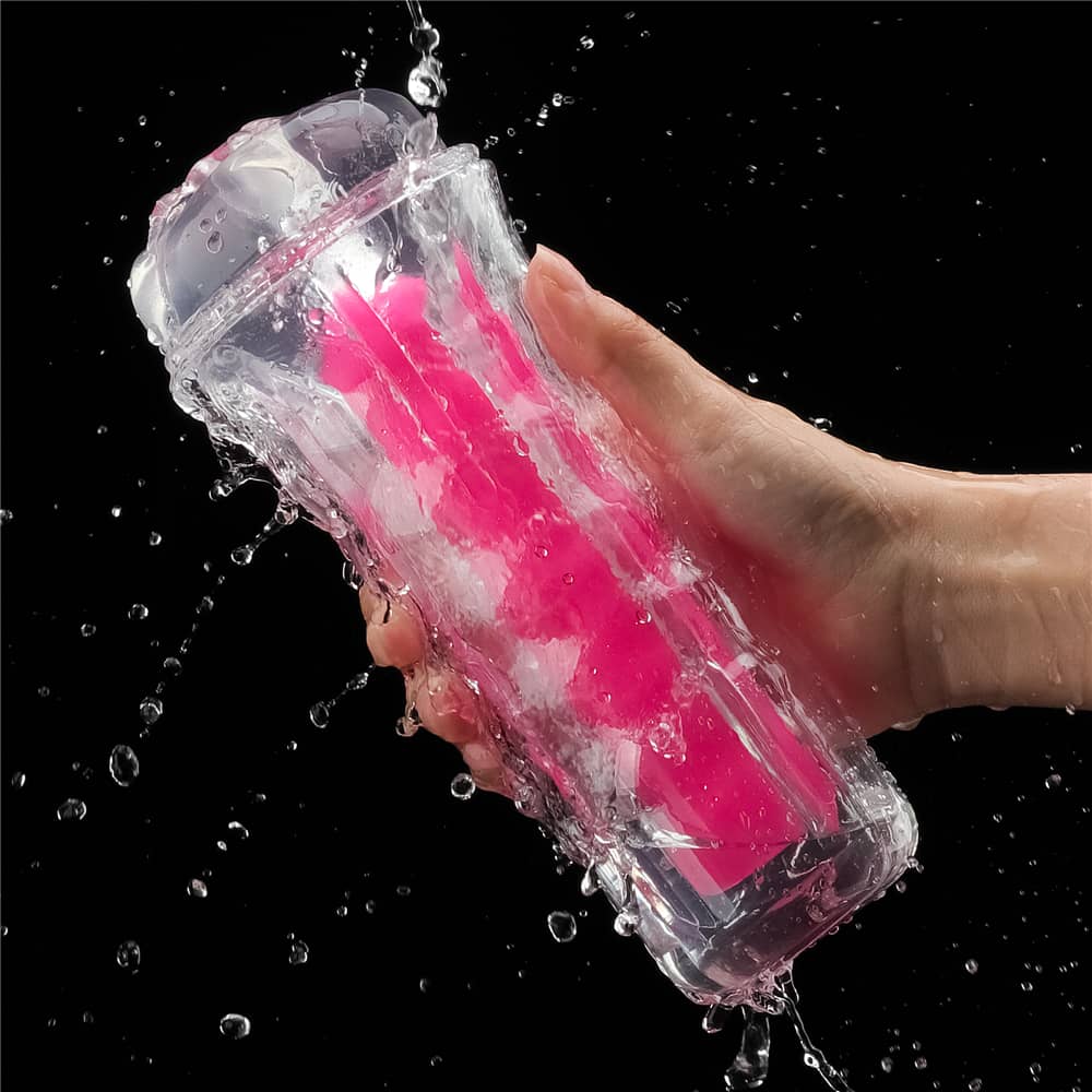 8.5'' Glow in the Dark Masturbator - Pink Glow