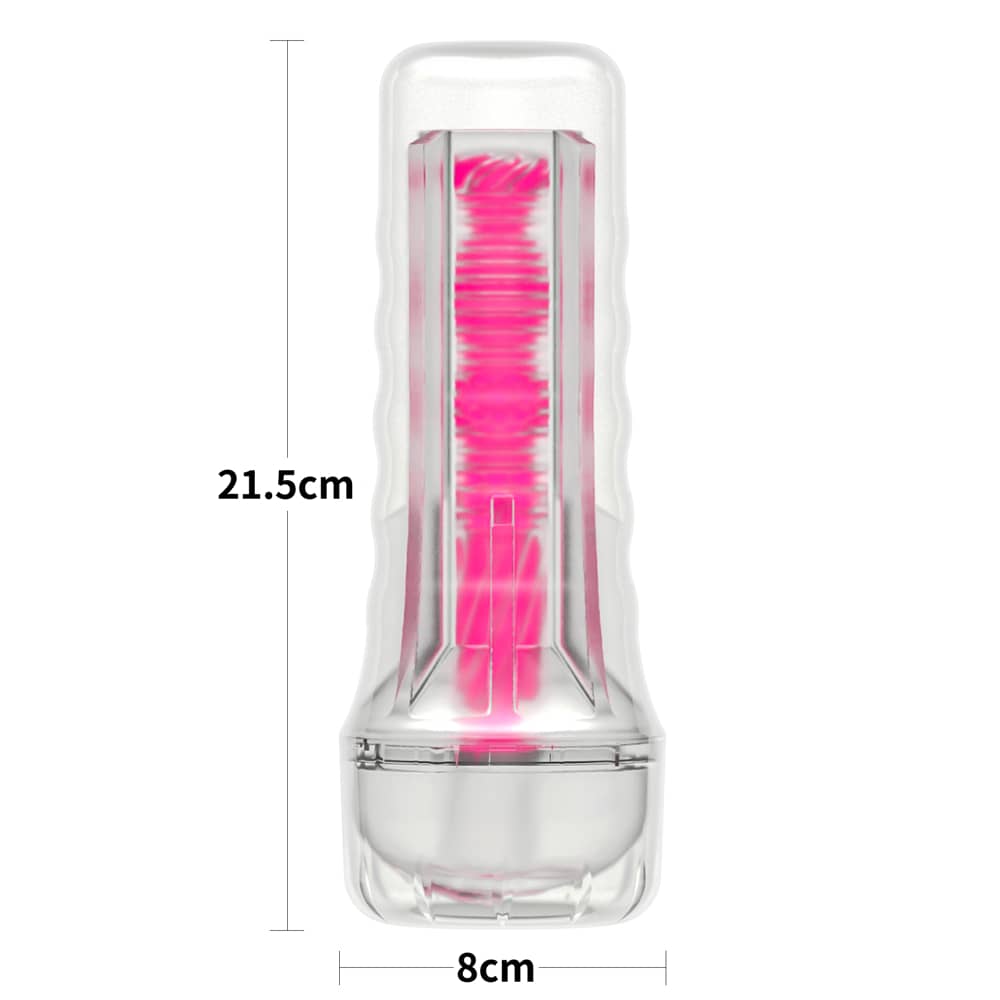 8.5'' Glow in the Dark Masturbator - Pink Glow
