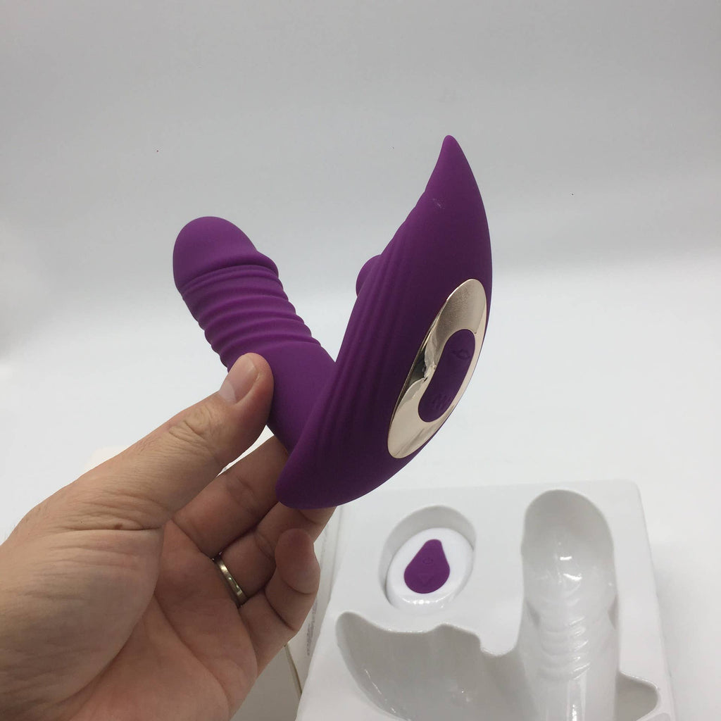Remote control telescopic vibrator