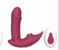 Remote control telescopic vibrator