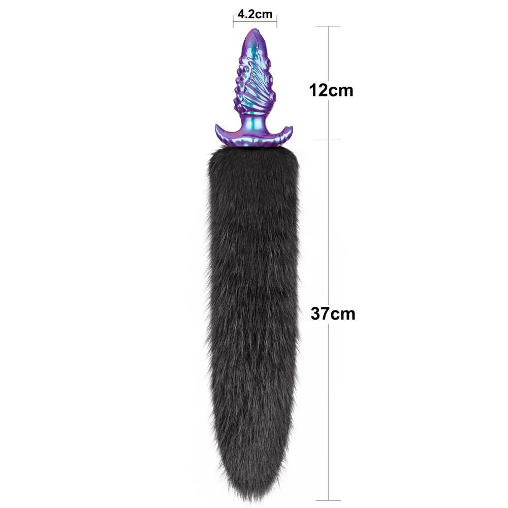 MystiTail Silicone Anal Plug with 14" Tail