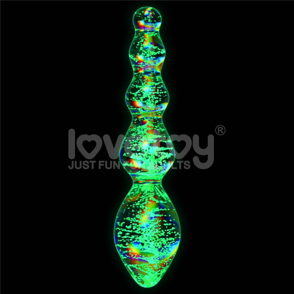 Glow in the dark Twilight Gleam Glass Dildo-Tantalizing Orbs