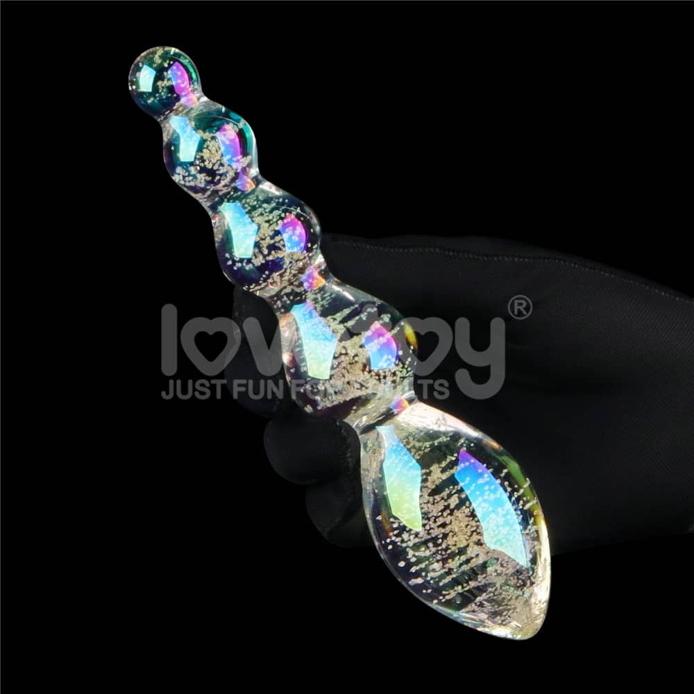 Glow in the dark Twilight Gleam Glass Dildo-Tantalizing Orbs