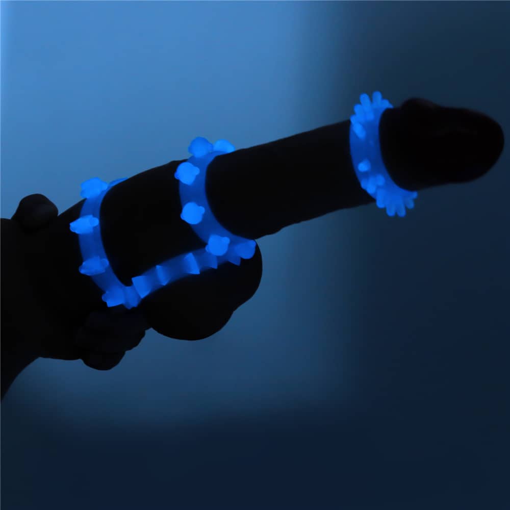 Glow in the Dark Stretchy Penis Ring 4 Pcs