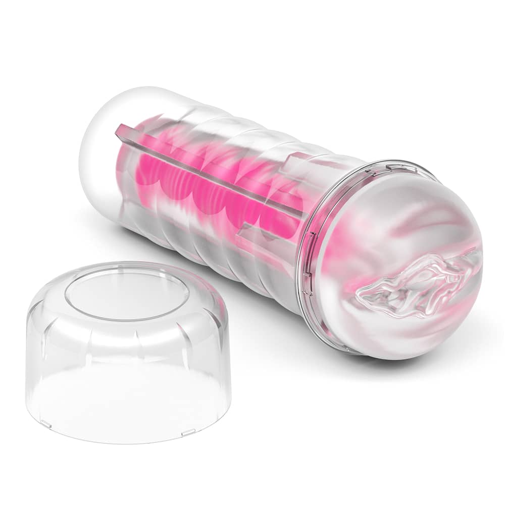 8.5'' Glow in the Dark Masturbator - Pink Glow