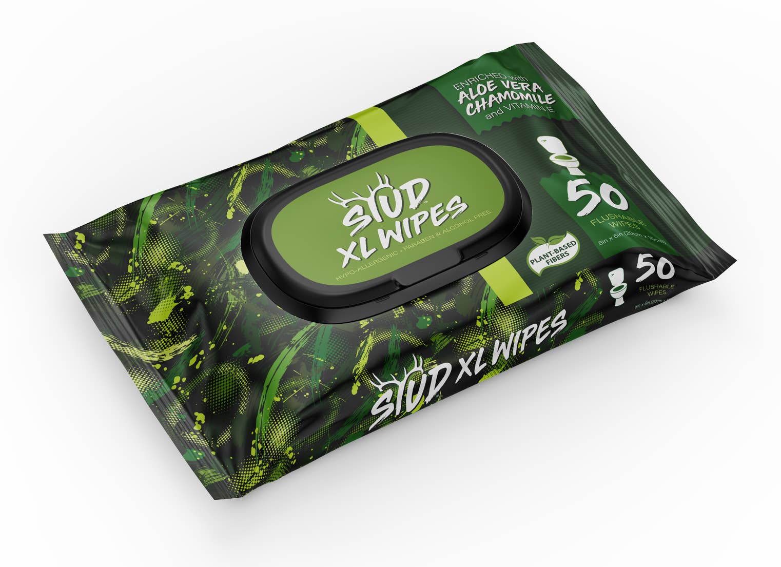 Stud Wipes 50CT Aloe Vera Chamomile with Vitamin E