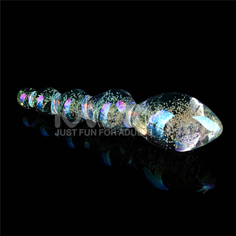 Glow in the dark Twilight Gleam Glass Dildo-Tantalizing Orbs