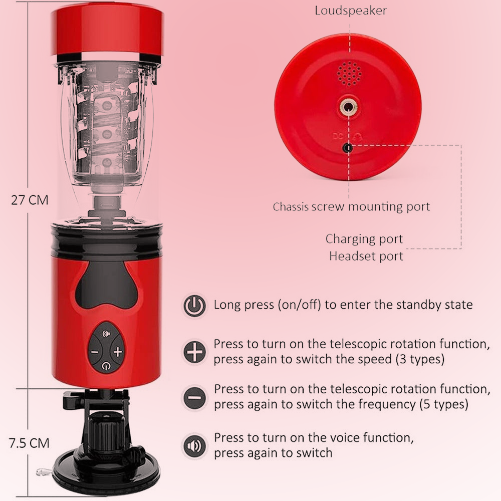 Automatic Telescopic Rotation Blowjob Masturbator