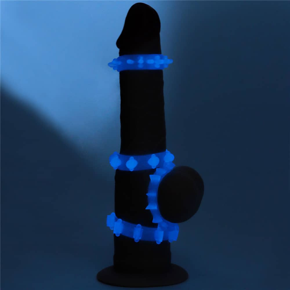 Glow in the Dark Stretchy Penis Ring 4 Pcs