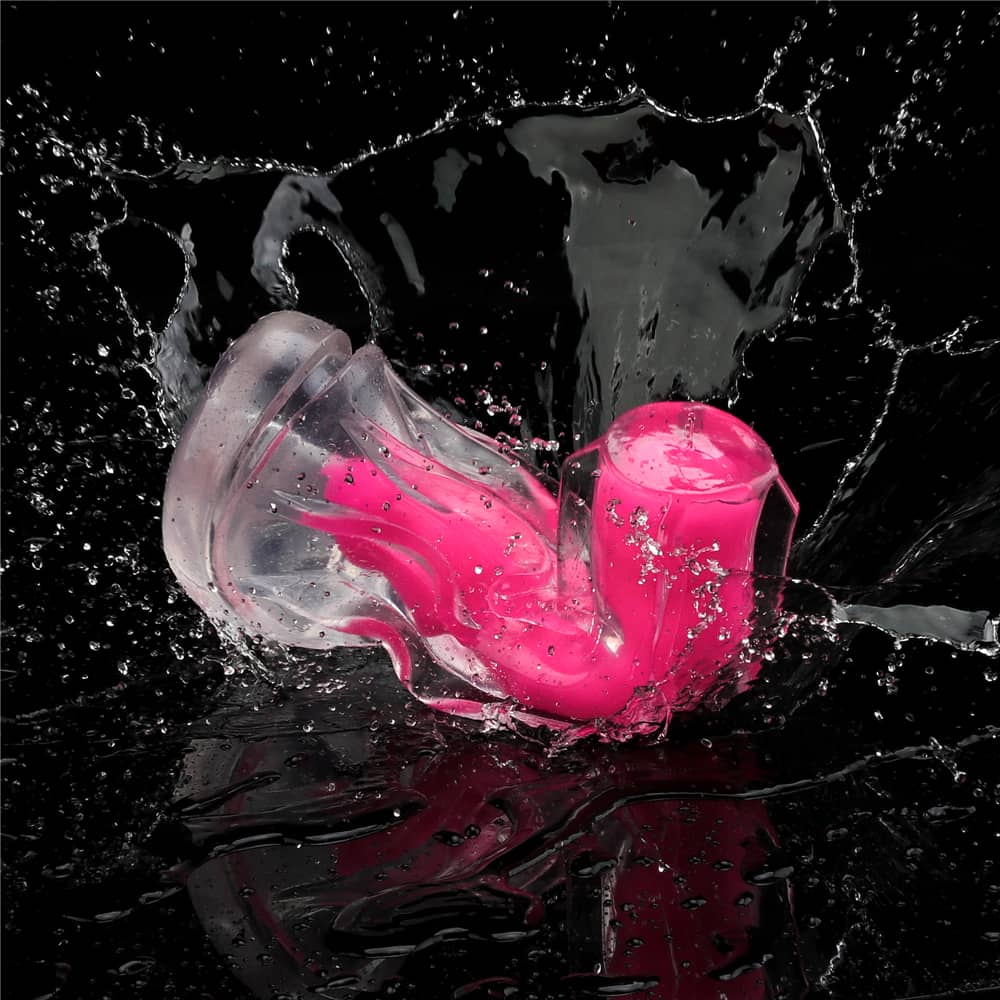 8.5'' Glow in the Dark Masturbator - Pink Glow