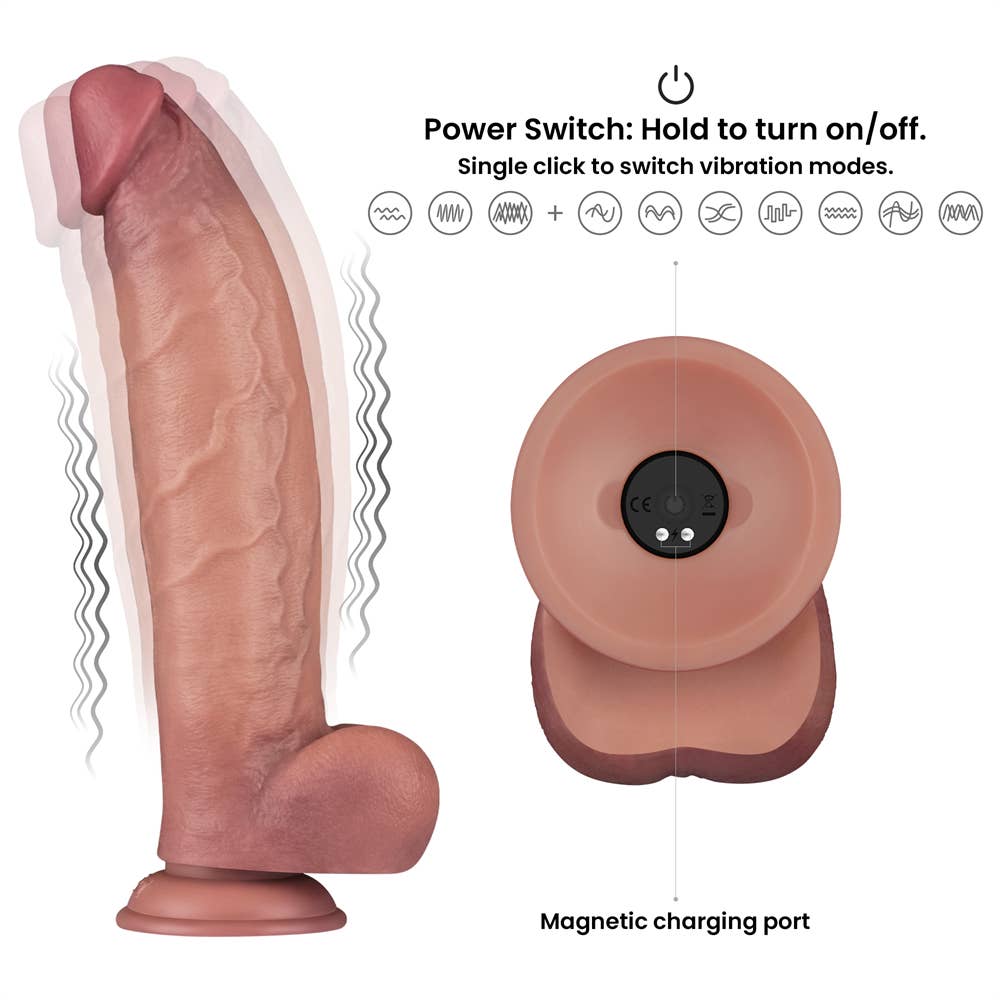 12'' Vibrating Dual Density Power Cock