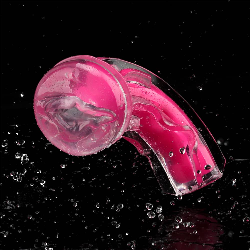 8.5'' Glow in the Dark Masturbator - Pink Glow