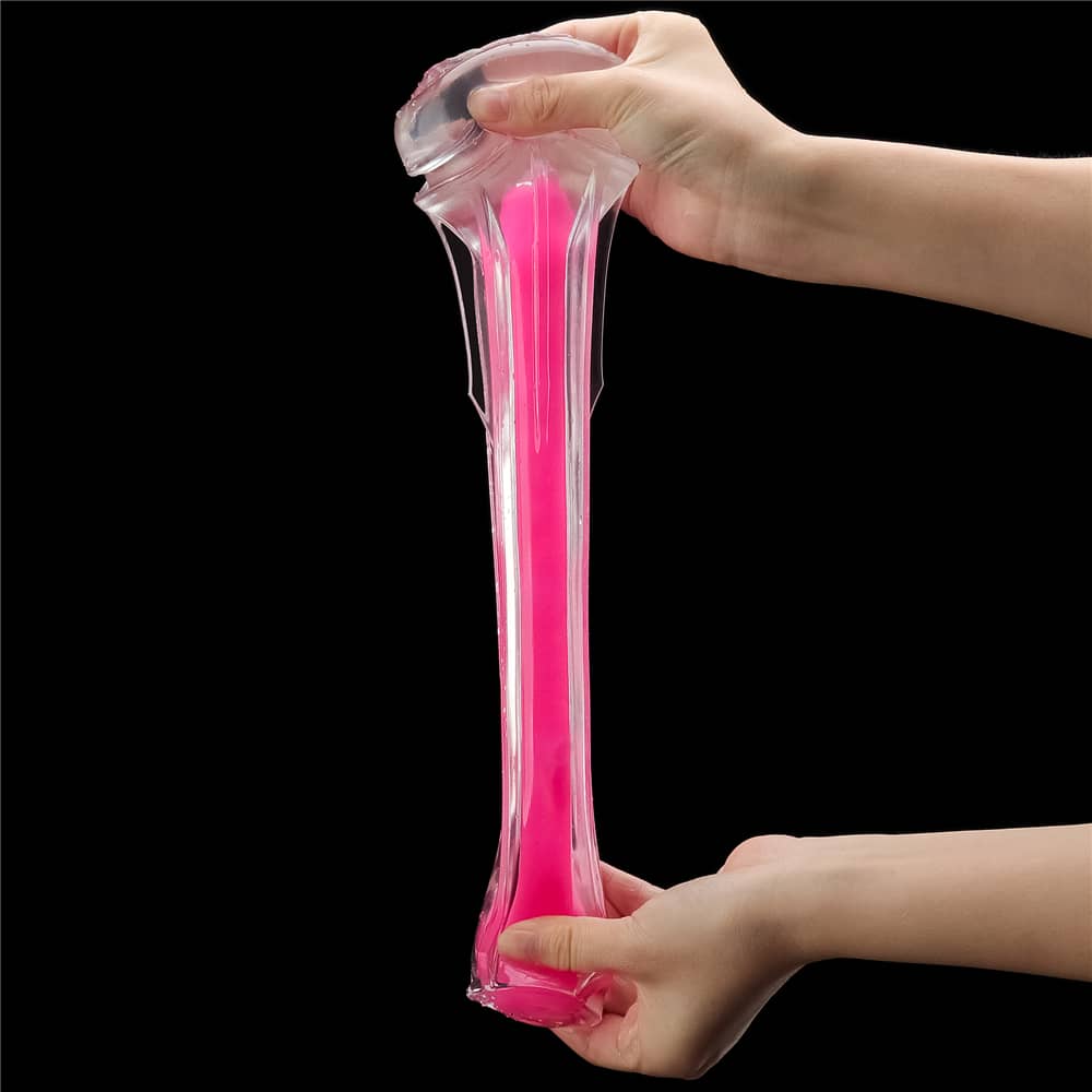 8.5'' Glow in the Dark Masturbator - Pink Glow
