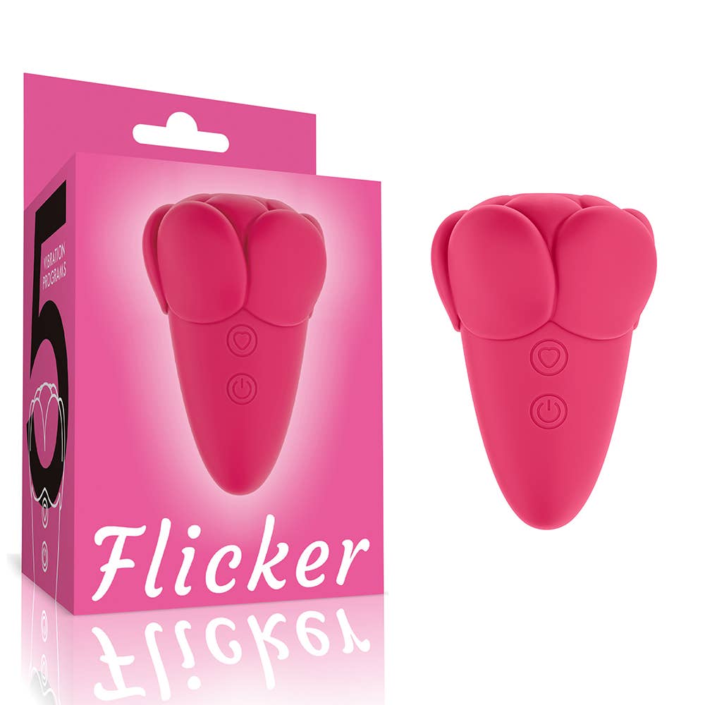 Flicker Rechargeable Vibrator-Rose Red